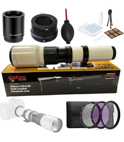 Amazon.com : OPTURA HD White 500mm/1000mm f/8 Manual Telephoto